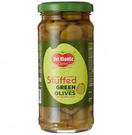 Del Monte Stuffed Green Olives with Pimento Paste  Glass Jar  235 grams